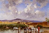 Famous Watering Paintings - Watering at the Wadi